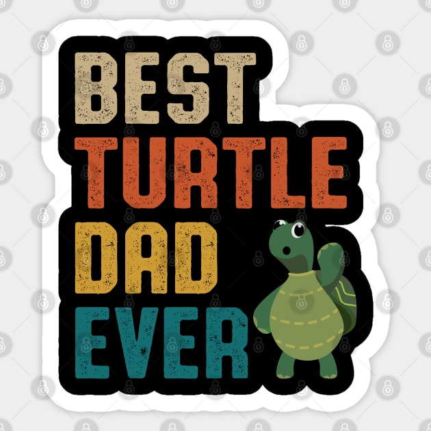 Best Turtle Dad Ever Retro Vintage  Father's Day Gift Sticker by vip.pro123